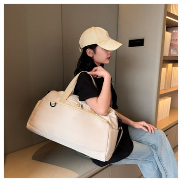 Multifunctional Large Capacity Handbag Waterproof Outdoor Travel Daypack with Wet Dry Shoe Compartment Trendy Fitness Sports Bag