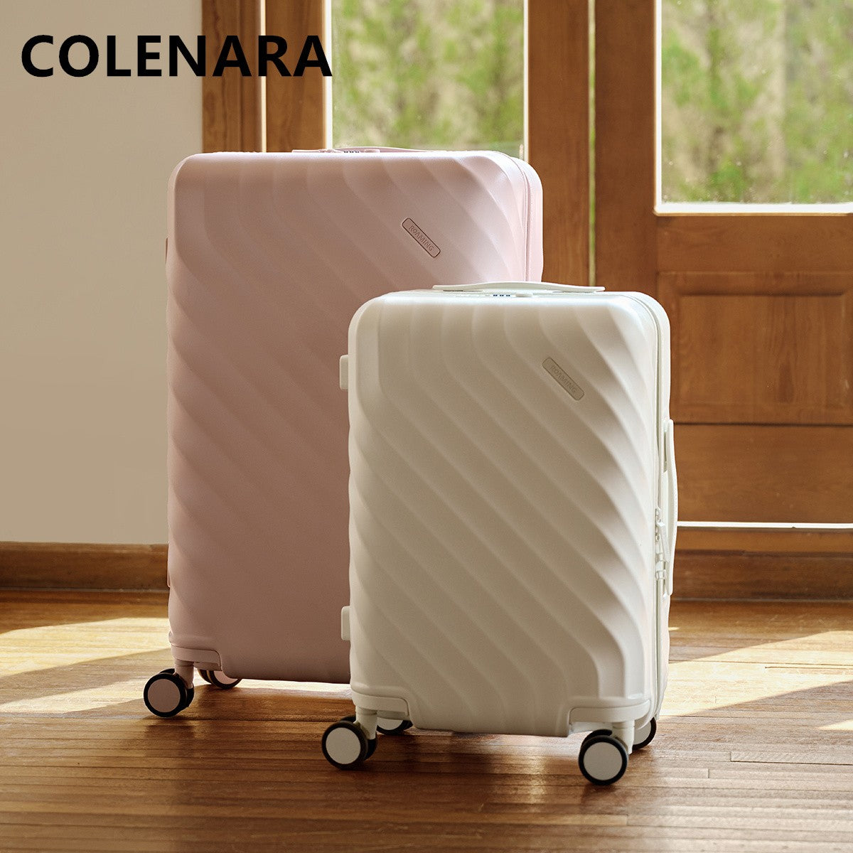 COLENARA Luggage High Quality Boarding Box Large Capacity Trolley Case 20"24"26 Inch ABS + PC Student Carry-on Travel Suitcase