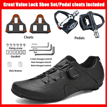 Cycling Sneaker MTB Men Sport Road Bike Boots Flat Racing Speed Sneakers Trail Mountain Bicycle Footwear Spd Pedal Cycling Shoes