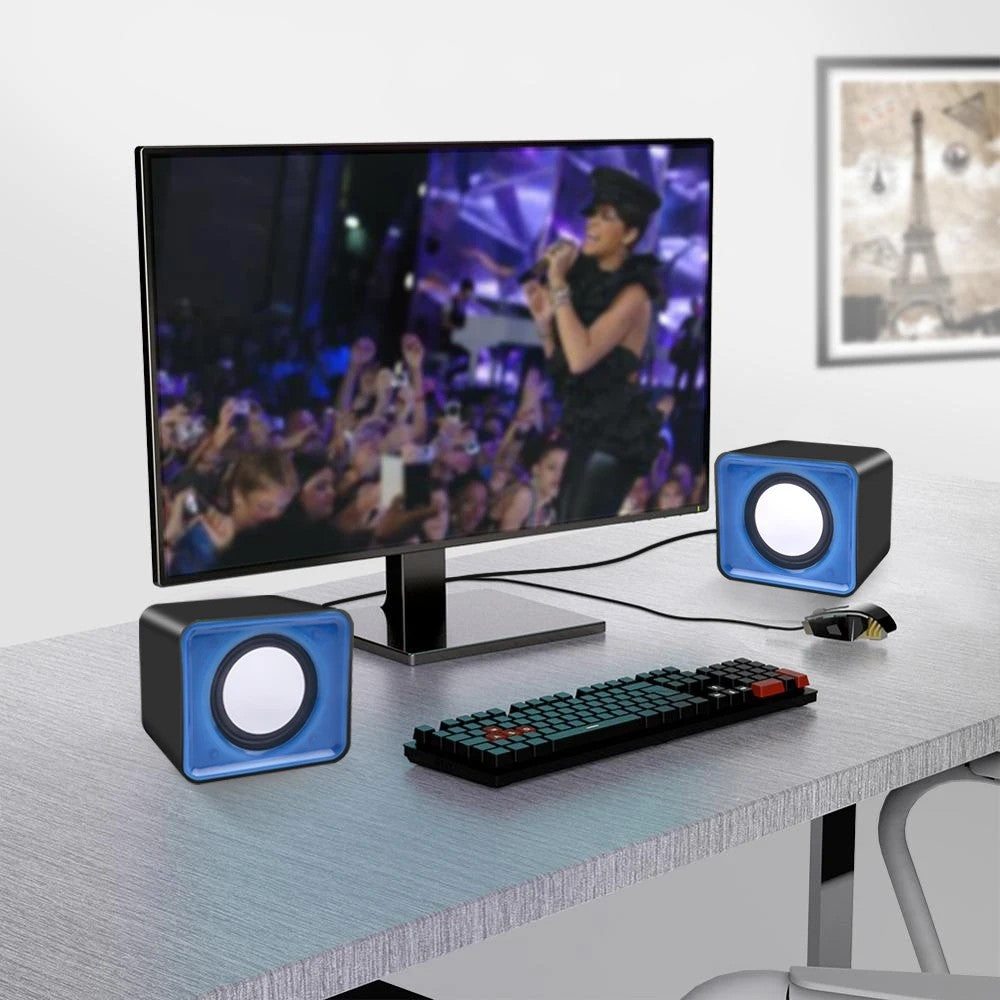 Caixa De Som PC Para Computador Portátil Laptop Notebook Desktop Mini Caixa De Som Música Bocina Coluna Acústica Sistema de Áudio