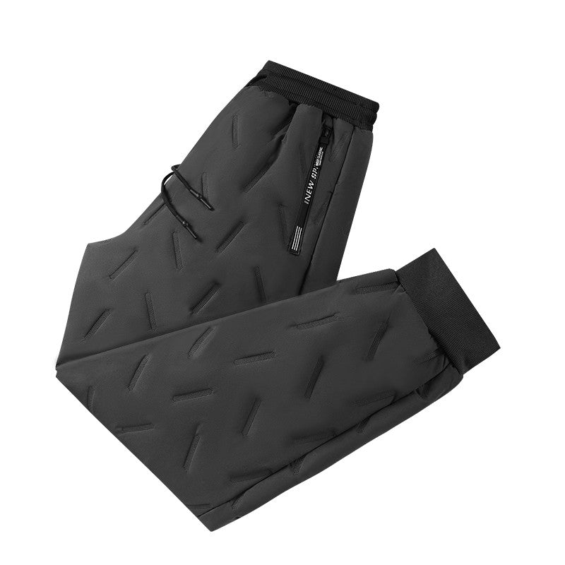 Cotton Pants Men Winter Lambswool Padded Thickened Warm Men Pants Hundreds of Large Size Men Windproof Down Cotton Pants