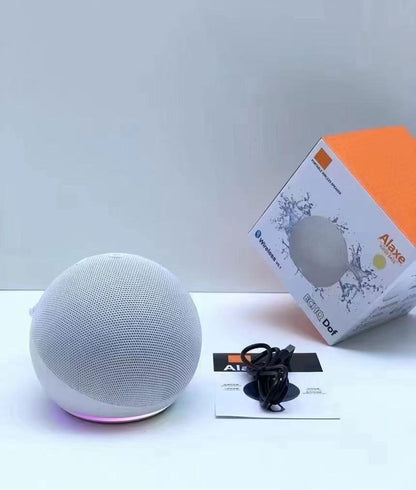 Alaxe Mini Alto-falante Bluetooth Echo Dot 5ª Geração Exterior Sem Fio Bluetooth Mini Alto-falante RGB Subwoofer Esférico para Casa