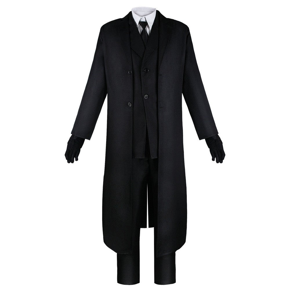 Japanese Anime Detective Agency Cosplay Outfit Black Uniform with wig for Adults for Halloween & Comic Con