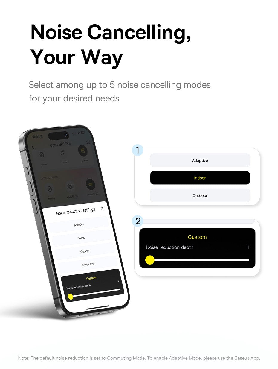 Baseus EP10 Pro ANC Earbuds Wireless Bluetooth 6.0 Earphones 50dB Realtime Adaptive Headphones 6 Mic Hi-Res LDAC IP55  Ear buds