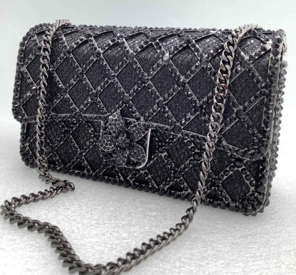 XIYUAN Women Orange/Blue/Silver/Green Jewels Long Chain Messenger Bags Party Wedding Diamonds Handbags Gems Shoulder Bag Wedding