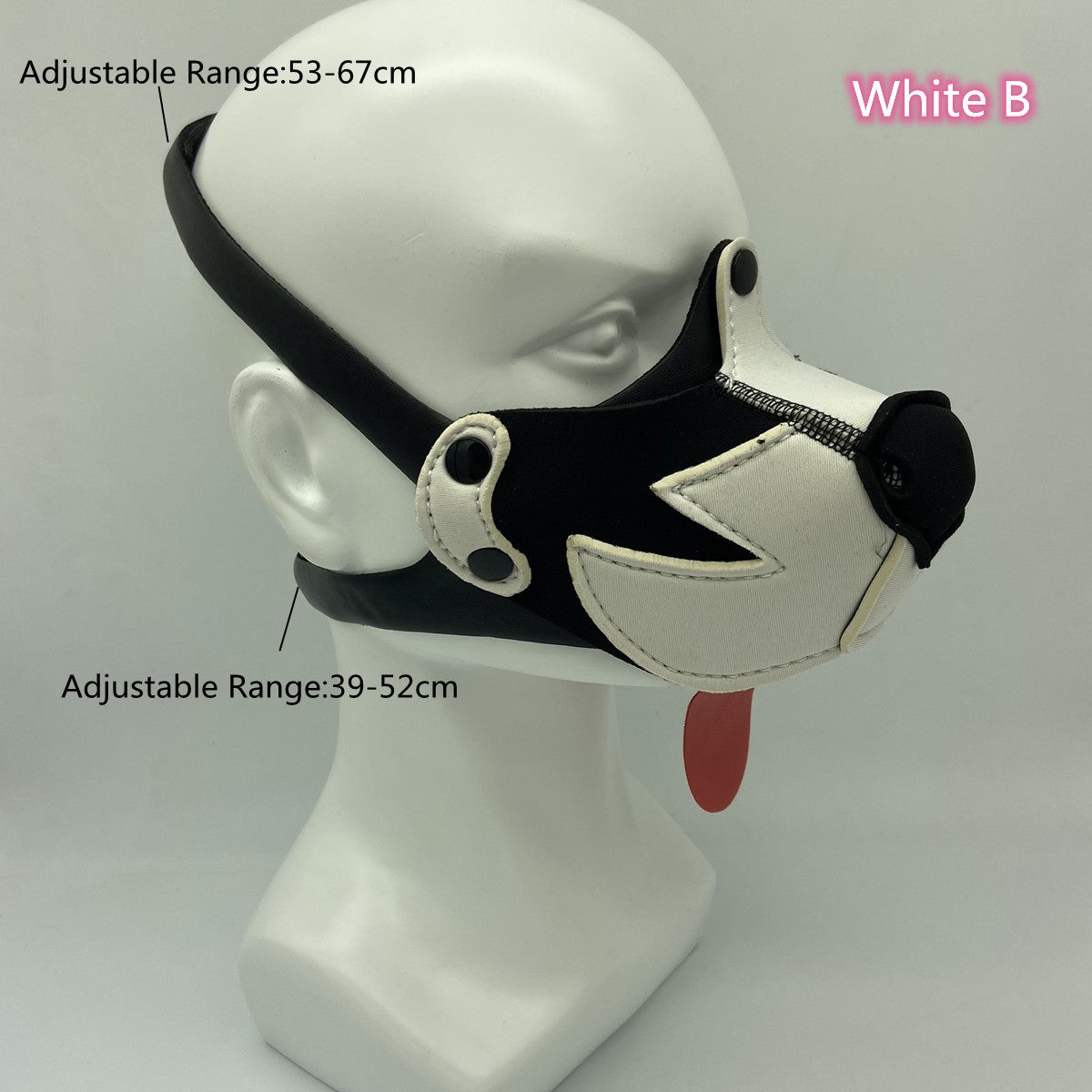 Role Play Costumes of Unisex Women Mens Cosplay Half Face Fetish Mask with Open Mouth and Nose Headgear Party Accessories