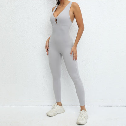Sportswear Woman Gym Fitness Overalls Sporty Jumpsuit Women NEW Sport Set Women Yoga Clothes One Piece Outfit Purple Red