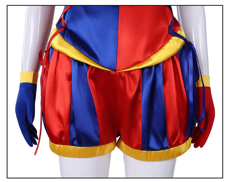 The Amazing Digital Circus Pomni Cosplay Costume Women Men Girls Boys Clown Costume Suit Halloween Party Role Playing Outfits
