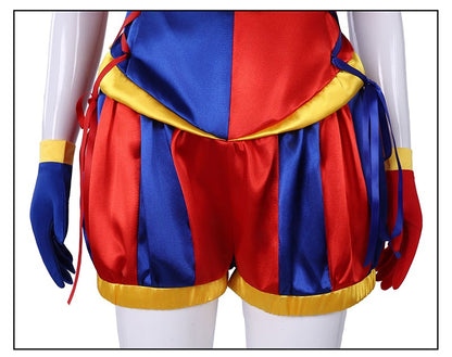 The Amazing Digital Circus Pomni Cosplay Costume Women Men Girls Boys Clown Costume Suit Halloween Party Role Playing Outfits