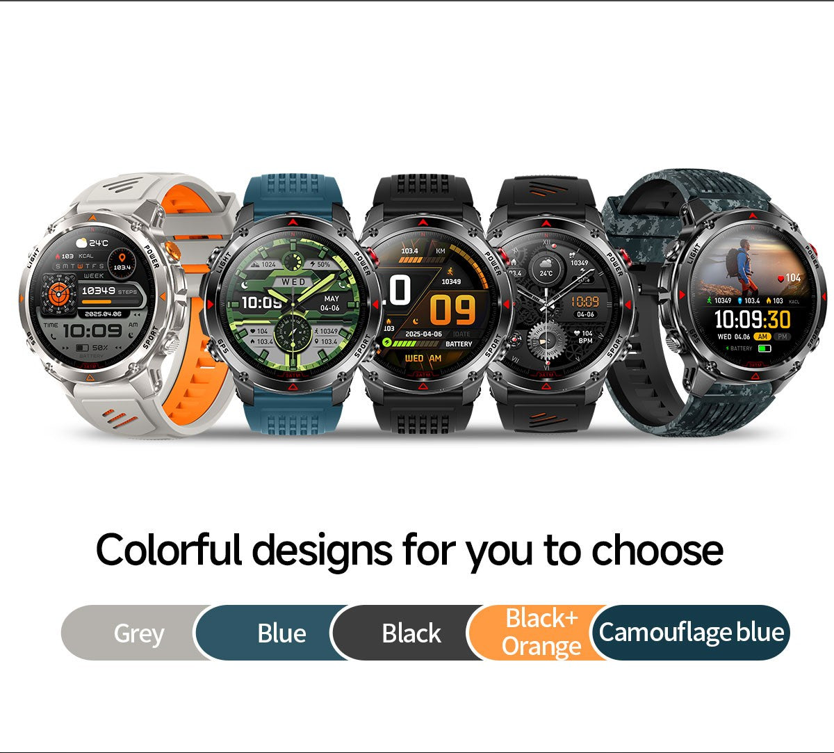 2025 Novo Smartwatch Profissional GPS Esportivo ao Ar Livre Corrida Rastreamento GPS Natação Bússola Altímetro 3ATM Pulseiras Esportivas Masculino