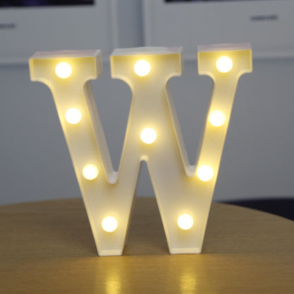 Alphabet Letter LED Lights Luminous Number Lamp Battery Warm Night Light for Home Wedding Birthday Christmas Party Decoration