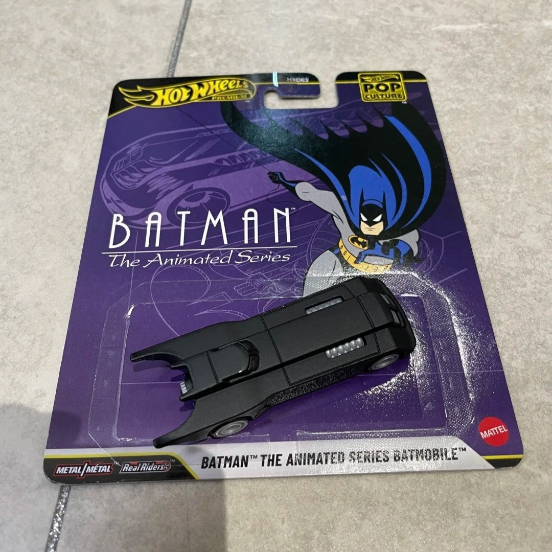 Hot Wheels Premium Pop Culture Batman The Animated Series Batmobile 1:64 Scale Diecast Car Model Alloy Vehicle Collectible Toy