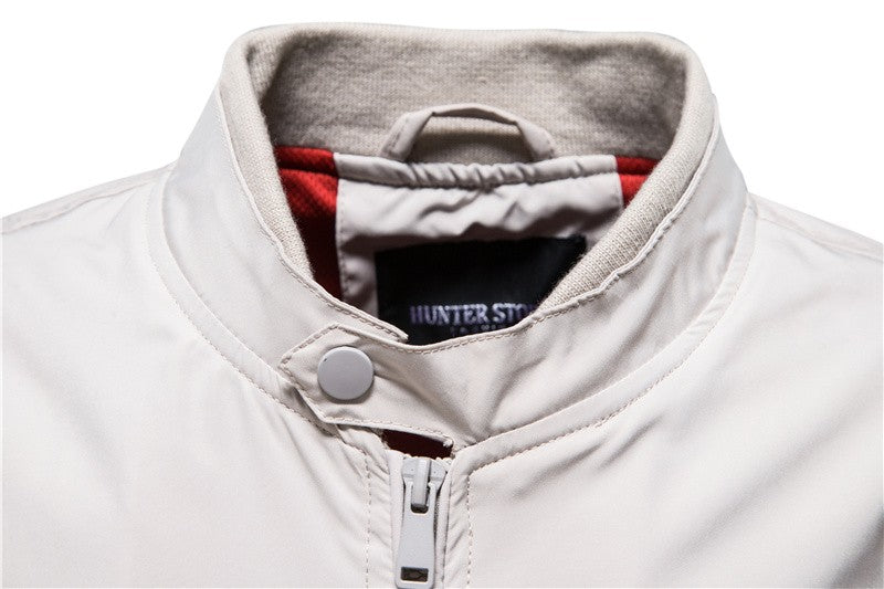 AIOPESON Solid Color Baseball Jacket Men Casual Stand Collar Bomber Mens Jackets Autumn High Quality Slim Fit Jackets for Men