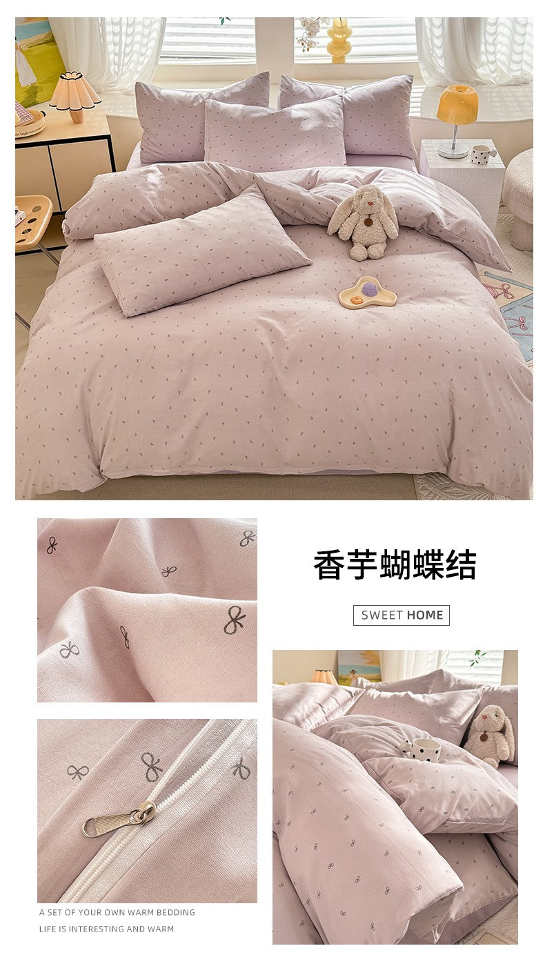 Cute Dog Printed Duvet Covet Set Brown Color Comforter Cover with Pillowcase for Kids Single/Queen/King housse de couette Full