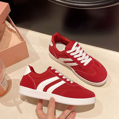 Shoes Woman 2025 Trend Casual Sneakers Comfortable Lace Up Flats Tennis Shoe Breathable Walking Jogging Shoe Zapatillas De Mujer