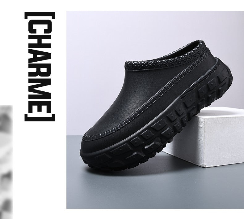 2025 New Men's Waterproof Non-slip Chef Shoes Lightweight Non-slip Wear-resistant Braid Toe Sandals Nurse Shoes