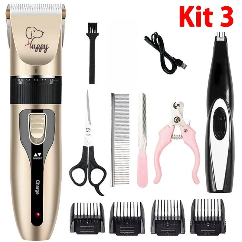 Máquina de Tosa Elétrica para Cães, Kit de Cuidados para Animais de Estimação Recarregável, Aparador de Pelos para Gatos, Cortador de Pelos, Removedor Silencioso, Máquina de Lixar Unhas