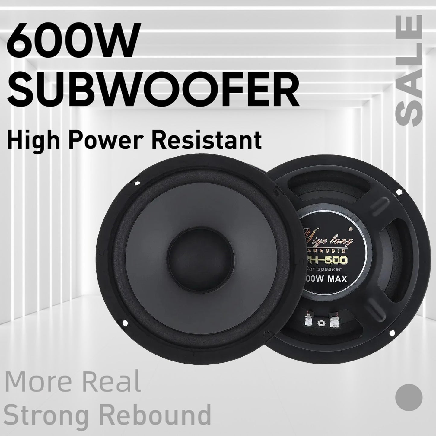 Automotivo Áudio para Carro Tunado Alto-falante de Grave Médio e Pesado Ultrafino Buzina de Alto-falante Modificado 6 Polegadas 600W 2 Vias Faixa de Frequência Completa