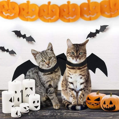 Roupa de Halloween para Cães e Gatos Fantasia Asa de Morcego Preta Colete Cosplay Festa Acessórios para Pets Cães Gatos Decoração
