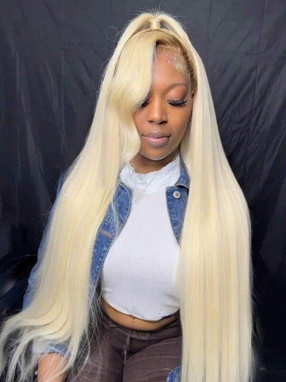 Extensões de Cabelo Humano Loiro Mel 613 com Clip de 26 a 28 Polegadas Liso Brasileiro Remy 8 Peças com Clip Para Mulheres