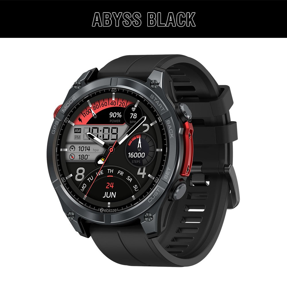 NOVO Smartwatch Zeblaze Stratos 4 GPS Tela AMOLED de 1.43 polegadas Bússola Integrada Altímetro Barométrico Lanterna Chamada de Voz