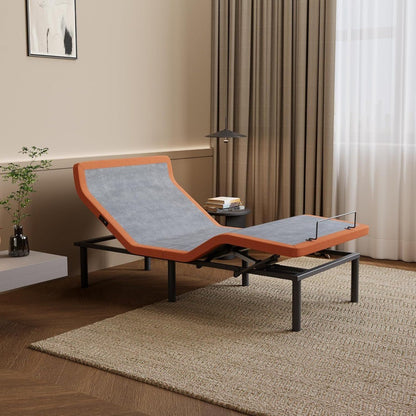 Base Ajustável para Cama Box com Massageador, Inclinação para Travesseiro, Inclinação Ergonômica, Gravidade Zero, Porta USB Dupla, Luz Noturna