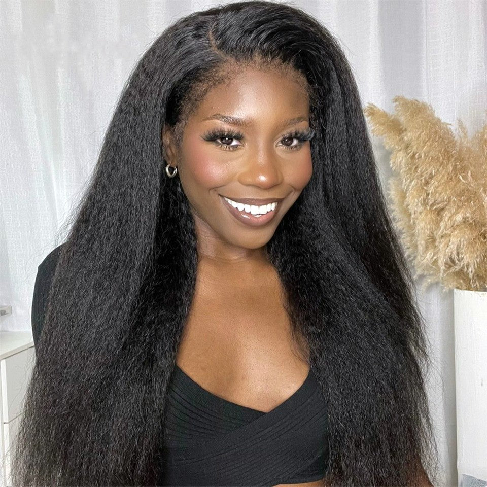 Pacotes de Cabelo Humano Liso Kinky Yaki 100% Cabelo Humano Virgem Puro Brasileiro Extensões de Cabelo em Promoção/Liquidação
