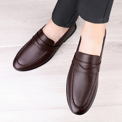 British Style Autumn Casual Leather Doudou Shoes Men's Outdoor Step on Business Shoes Fashion Handmad Designer  Single Flats