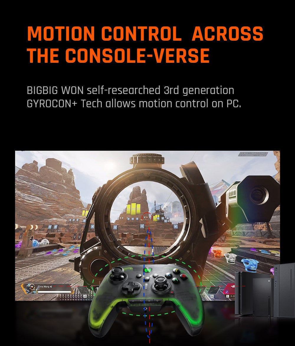 Original BIGBIG WON Rainbow 2 Pro Elite Game Controller Wireless Bluetooth Gamepad FPS Handle Joystick For PC/Switch/ANDROID/IOS