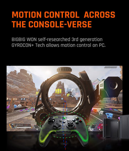 Original BIGBIG WON Rainbow 2 Pro Elite Game Controller Wireless Bluetooth Gamepad FPS Handle Joystick For PC/Switch/ANDROID/IOS