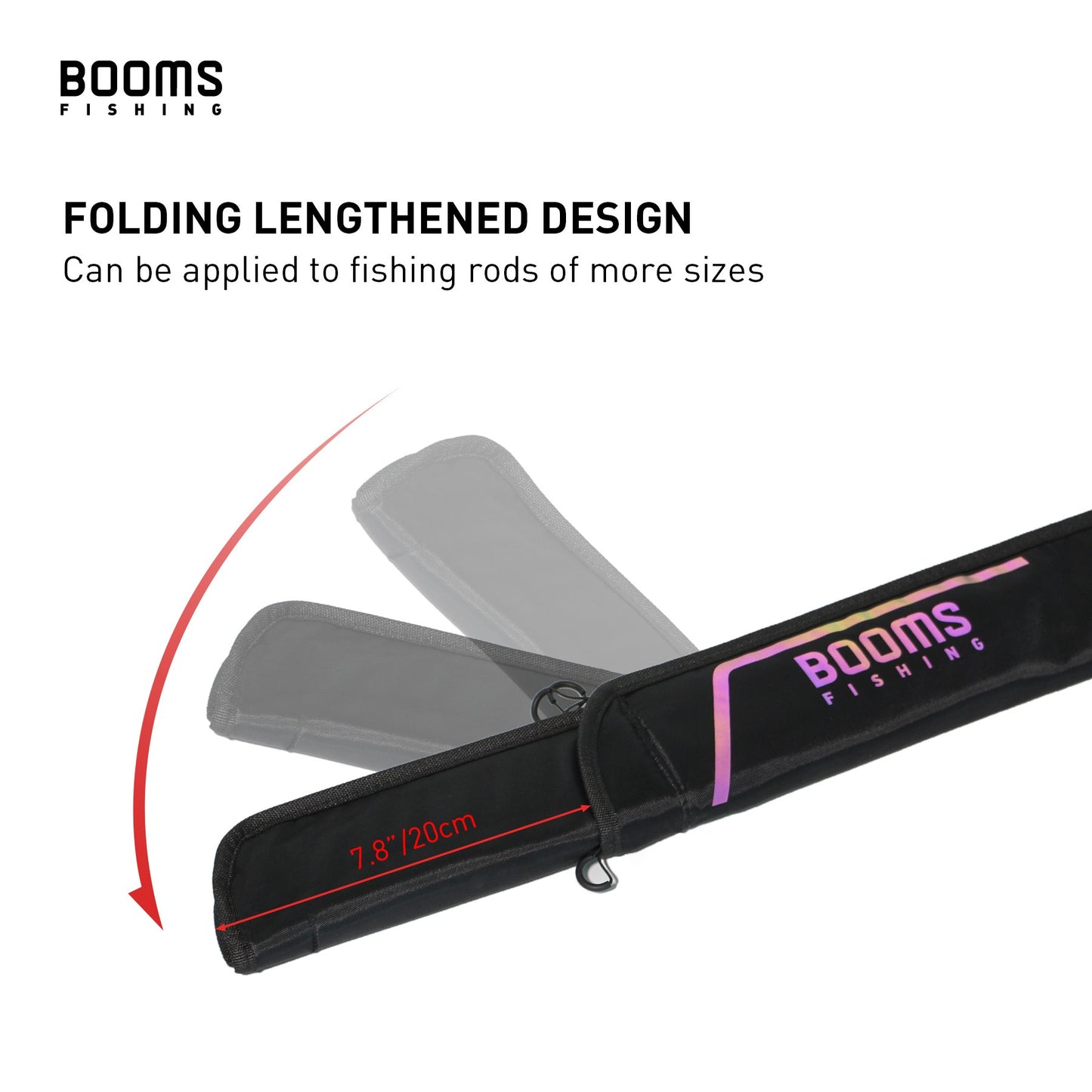 Booms Fishing PB3 Fishing Rod Bag Pole Storage Case Nylon 130 cm to 215 cm Foldable Apply to Multi-size Fishing Rods Bags