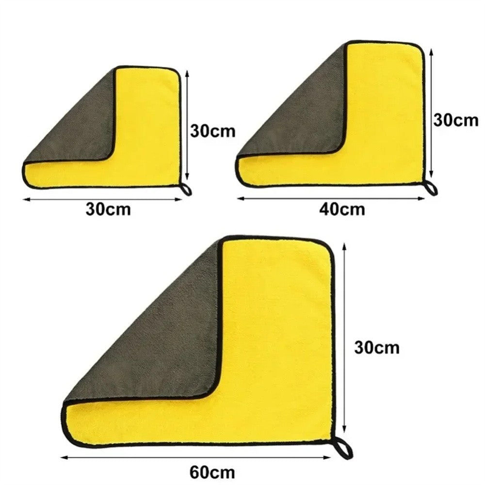 Double Sides Car Microfiber Cloths Super Absorbent Washing Drying Cleaning Towels Auto Detailing Towel Rags Clean Tool