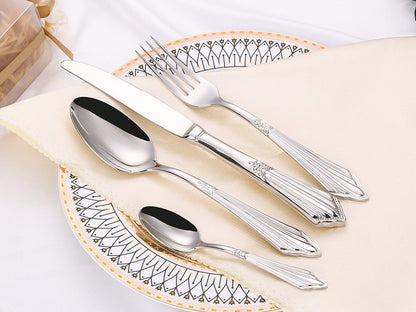 Conjunto com 6 Facas de Mesa Royal Polido Espelhado Apropriado para Máquina de Lavar Louça, Uso Doméstico, Cozinha e Bar