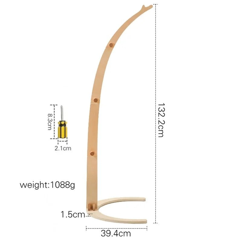 Baby Rattle Toy Bed Bell Bracket Wooden Mobile 0-12 Months Newborn Crochet Bed Bell Hanging Toys Holder Bracket Infant Crib Gift