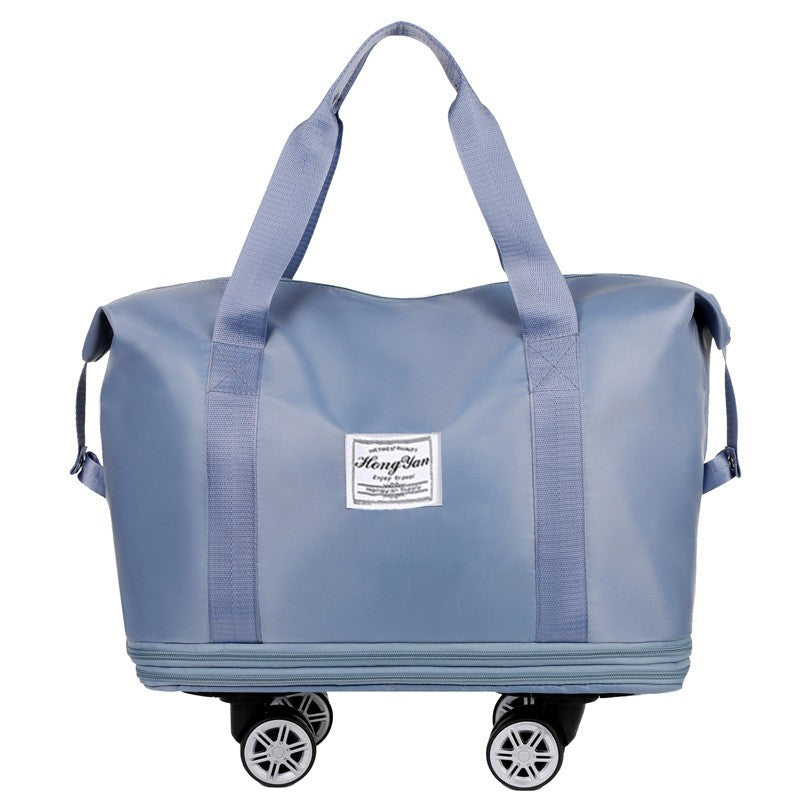 Mala expansível com rodízio universal Grande capacidade de armazenamento para separação de itens secos e molhados Bolsa de viagem e fitness leve