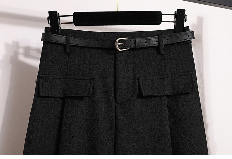 Women's Solid Simplicity Casual Chic Skirt Plus Size Suit Skirts Autumn Winter Fashion New A-line Temperament Large Size Skirt