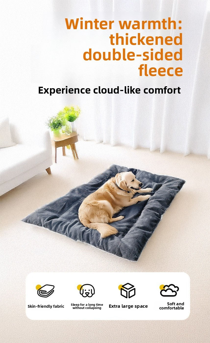 Colchonete para Cama de Cachorro Grande para Uso no Inverno Mantenha Aquecido Uso Dupla Face Almofada Relaxante para Golden Retriever