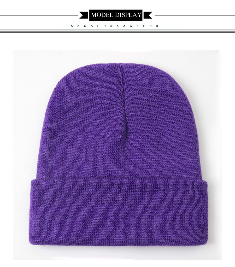 Touca Sólida Unissex Outono Inverno, Mistura de Lã, Macia e Quente, Boné de Tricô Masculino Feminino, Gorro, Toucas de Esqui, 24 Cores