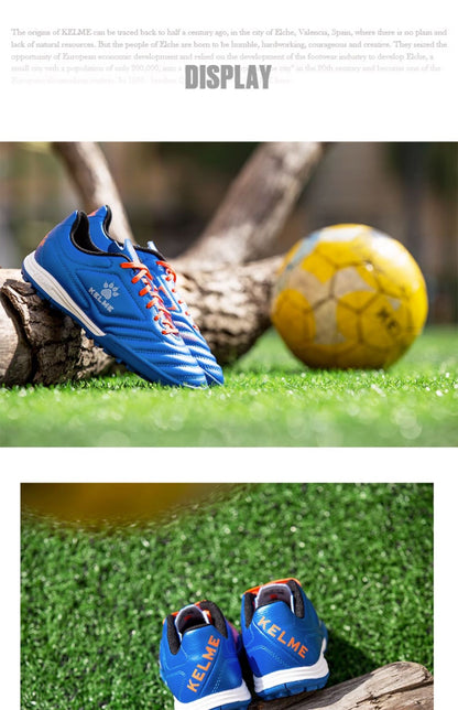 Kelme Tf Broken Nail Football Shoes Adult Youth Non-slip Football Shoes Artificial Grass Five-a-side Game Football Shoes Sports
