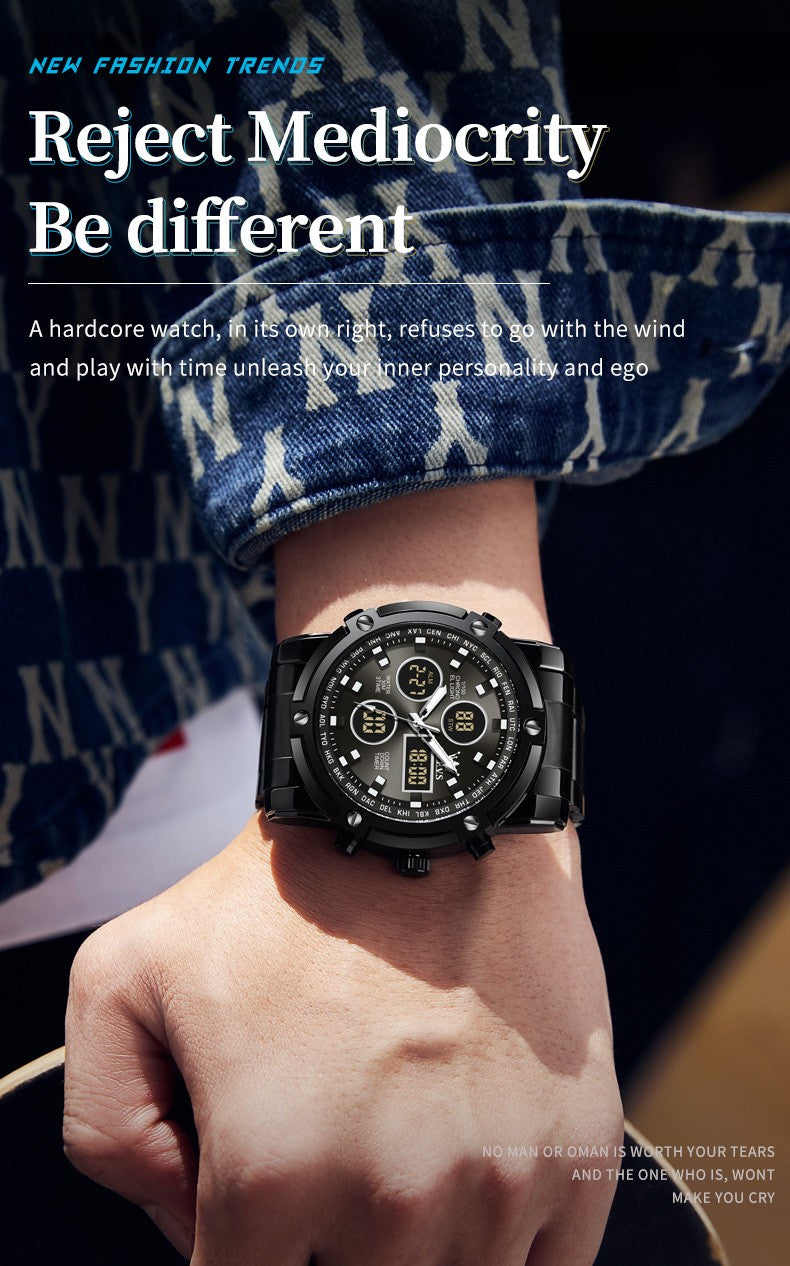 OLEVS Men's Watches Original Multifunctional Wlectronic Watch for Man Waterproof Luminous Alarm Clock Fashion Dress