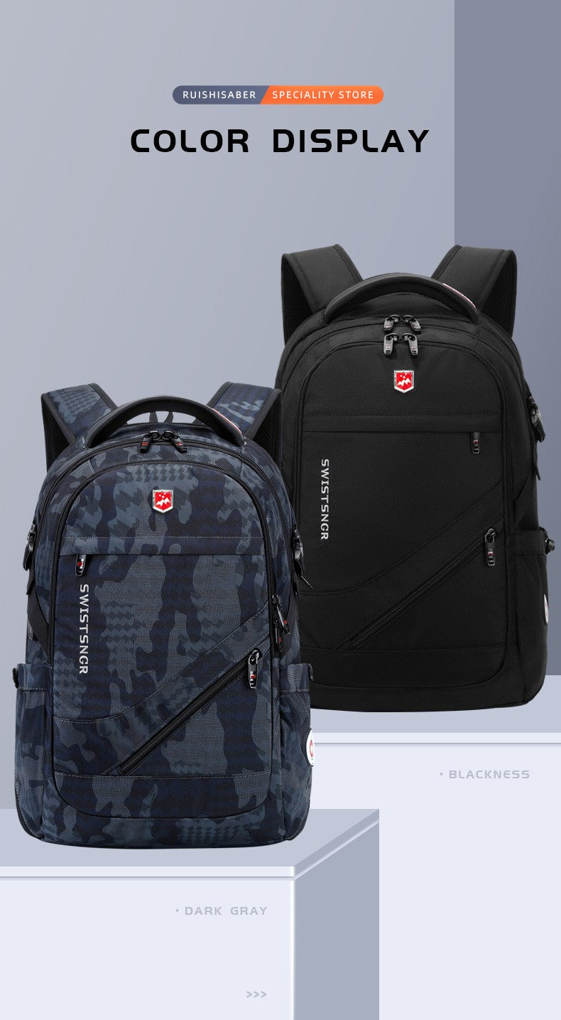 2025 New Waterproof Man Backpack Fit 17inch Laptop USB Charging Backpack Women Oxford Travel Male Bag Vintage School Bag Mochila