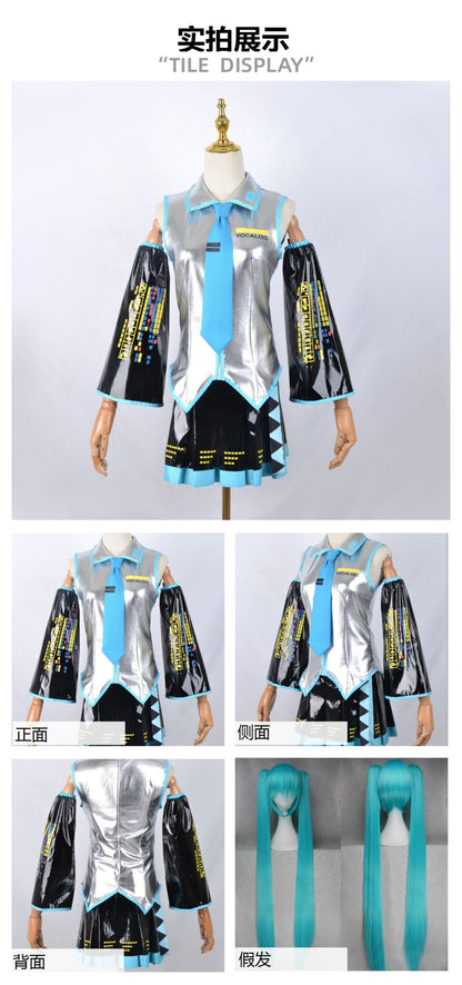 Anime Character Performance Clothes MIKU Anime Clothes Cosplay Clothes JK Skirt Same Suit Wig Accessories Halloween