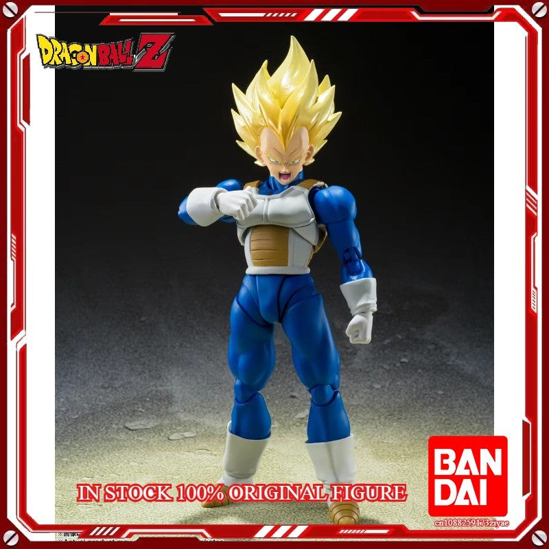 Em estoque 100% Original BANDAI SPIRITS S.H.Figuarts Vegeta AWAKENED SUPER SAIYAN BLOOD Anime Figura de Ação Brinquedos Presentes