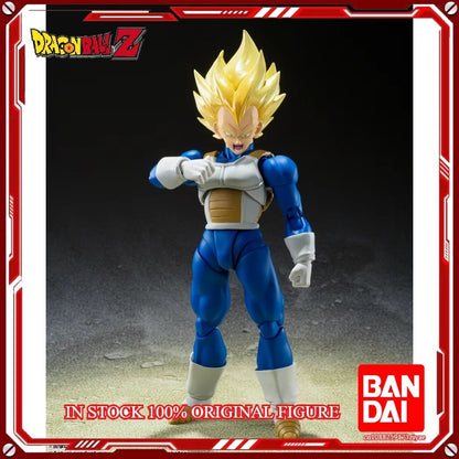 Em estoque 100% Original BANDAI SPIRITS S.H.Figuarts Vegeta AWAKENED SUPER SAIYAN BLOOD Anime Figura de Ação Brinquedos Presentes