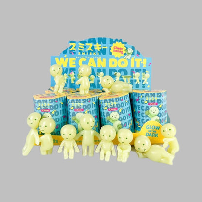 Nova série Smiski Sunday caixa misteriosa de anime modelo luminoso boneca enfeites de mesa coleção decoração brinquedo presente de aniversário