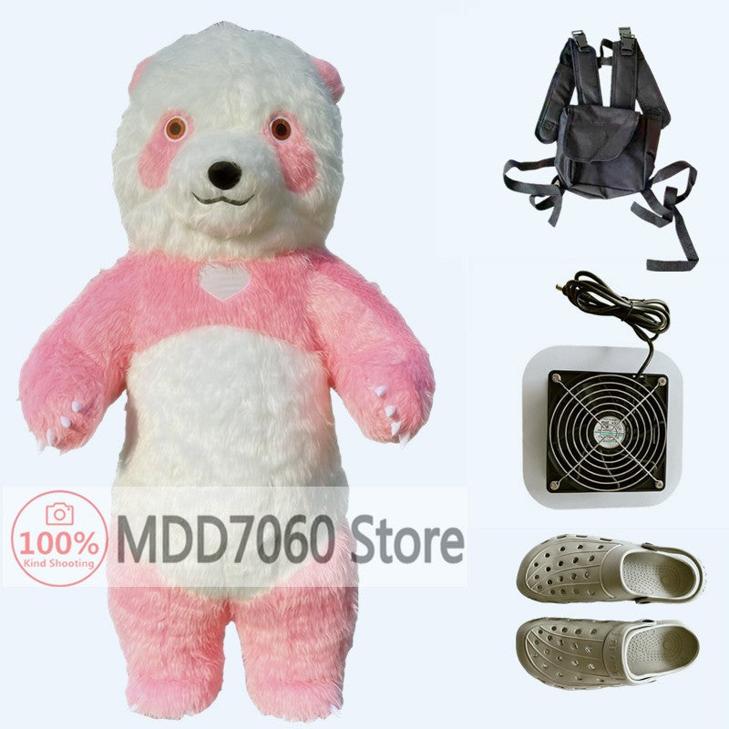 Giant Panda Inflatable Costume Street Funny Polar Bear Mascot Costume Party Role Playing Plush Inflatable Mascot Costume