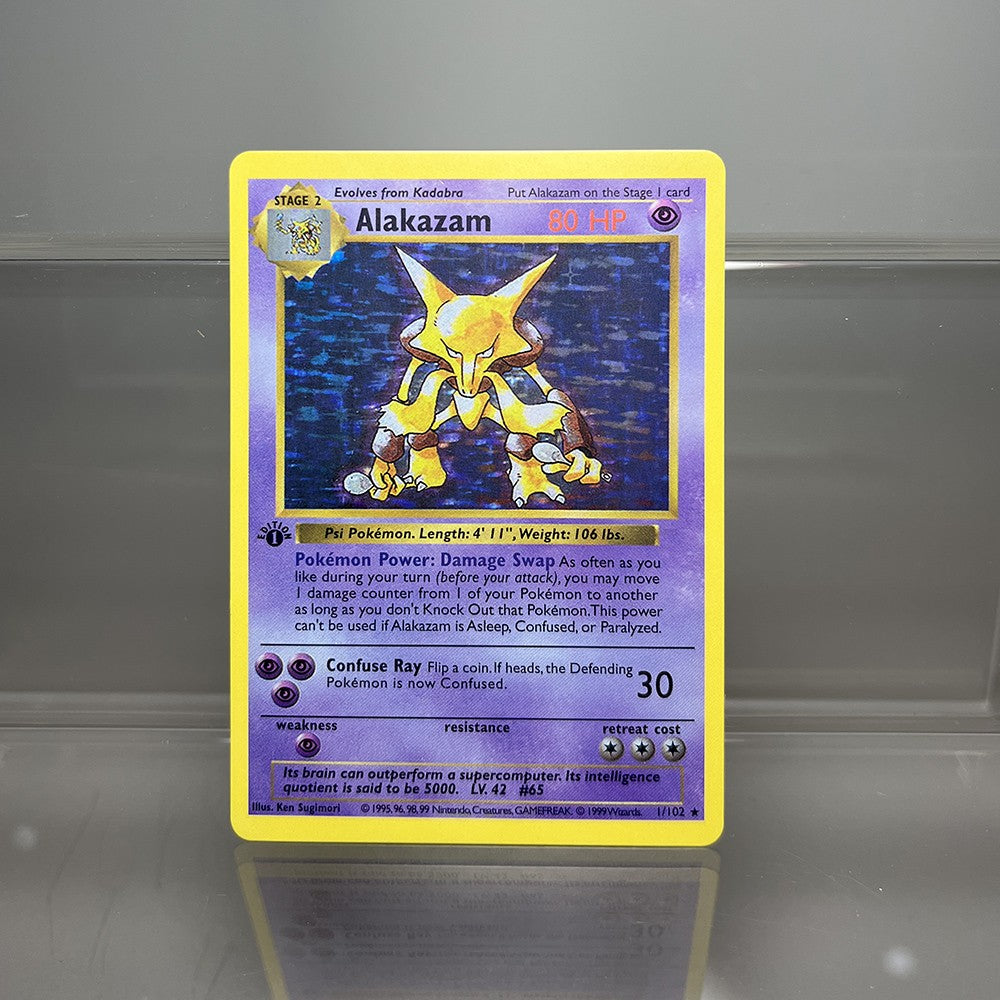 Cartas PKM 1ª Edição Charizard Blastoise Dragonite 1996 Base Set Cartas Holográficas Individuais Coleção de Cartas de Jogo Cartas Proxy PTCG