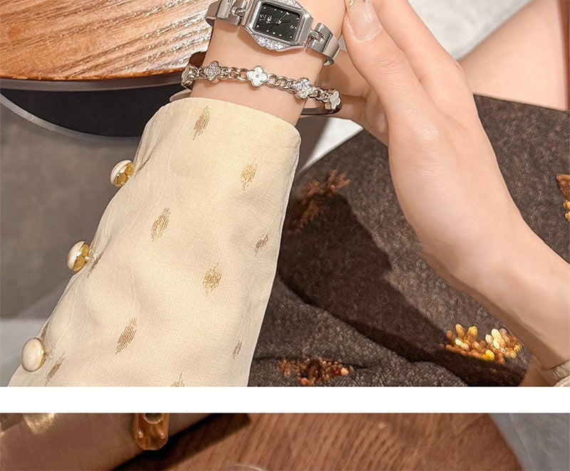 GEDI Square Watch Woman Gold Silver Small Dial Fashion Quartz Women's Wristwatches Ladies Luxury Vintage Bracelet Watch Gifts