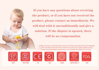 [Sale] Let's Make 5Pcs Baby Teething Beech Wooden Pacifier Chain Clip Baby Food Grade Shape Holder Dummy Clip for DIY Accesories