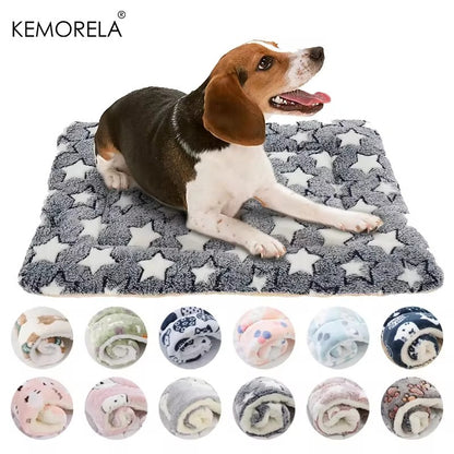 KEMORELA Tapete de Flanela para Animais de Estimação Cama de Cachorro de Inverno Cama de Cachorro Colchão de Sofá Almofada para Cães Pequenos Grandes Cobertor de Cachorro Suprimentos para Animais de Estimação